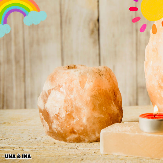 喜馬拉雅粉紅岩鹽燭台（送蠟燭）